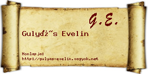 Gulyás Evelin névjegykártya